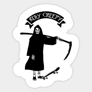 tay Creepy Skater Skate Board SoCal Gothic Punk Rocker Halloween Sticker